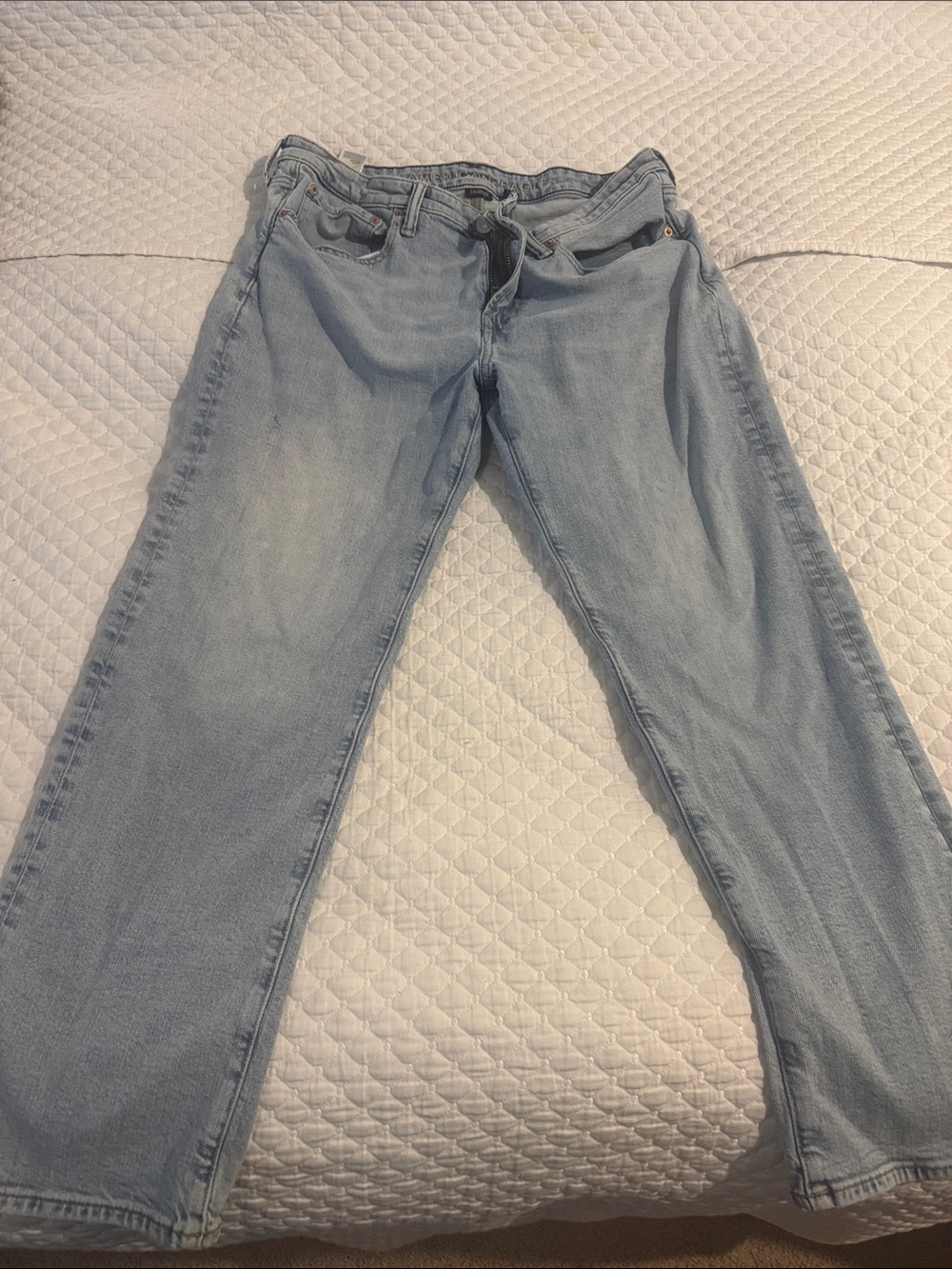 American Eagle outfitters Light Wash Blue Straight Leg Jeans